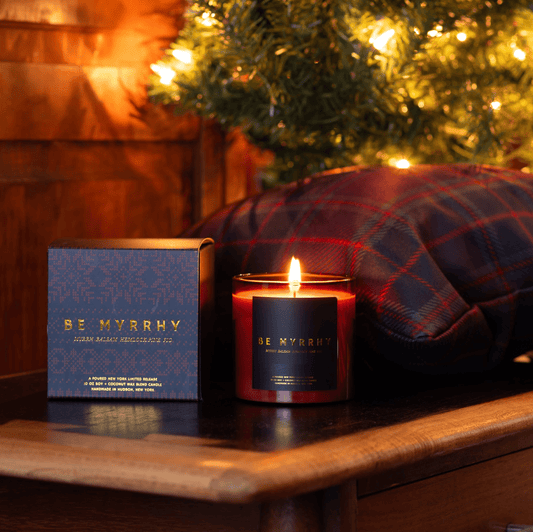 BE MYRRHY - Candle - Moody Lifestyle Shot - Poured New York