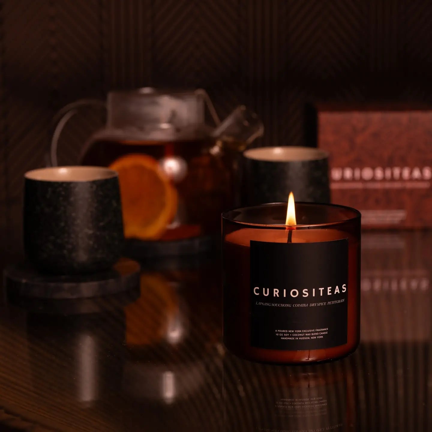CURIOSITEAS - Candle - Moody Lifestyle Shot - Poured New York