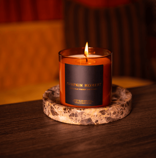 PUMPKIN MOMENT - Candle - Moody Lifestyle shot - Poured New York
