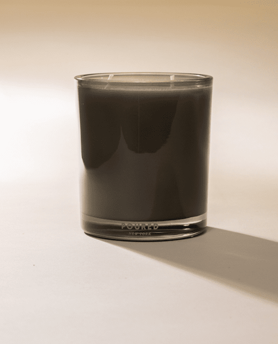 Poured New York 'Herbituals' Two Wick Sage Green Candle on a neutral background