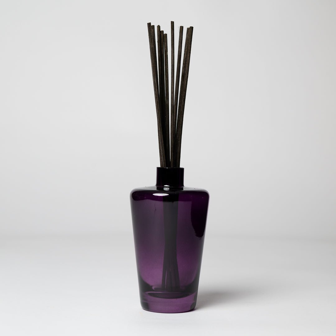 AMBERTHYST - Hand blown glass Reed Diffuser - Poured New York