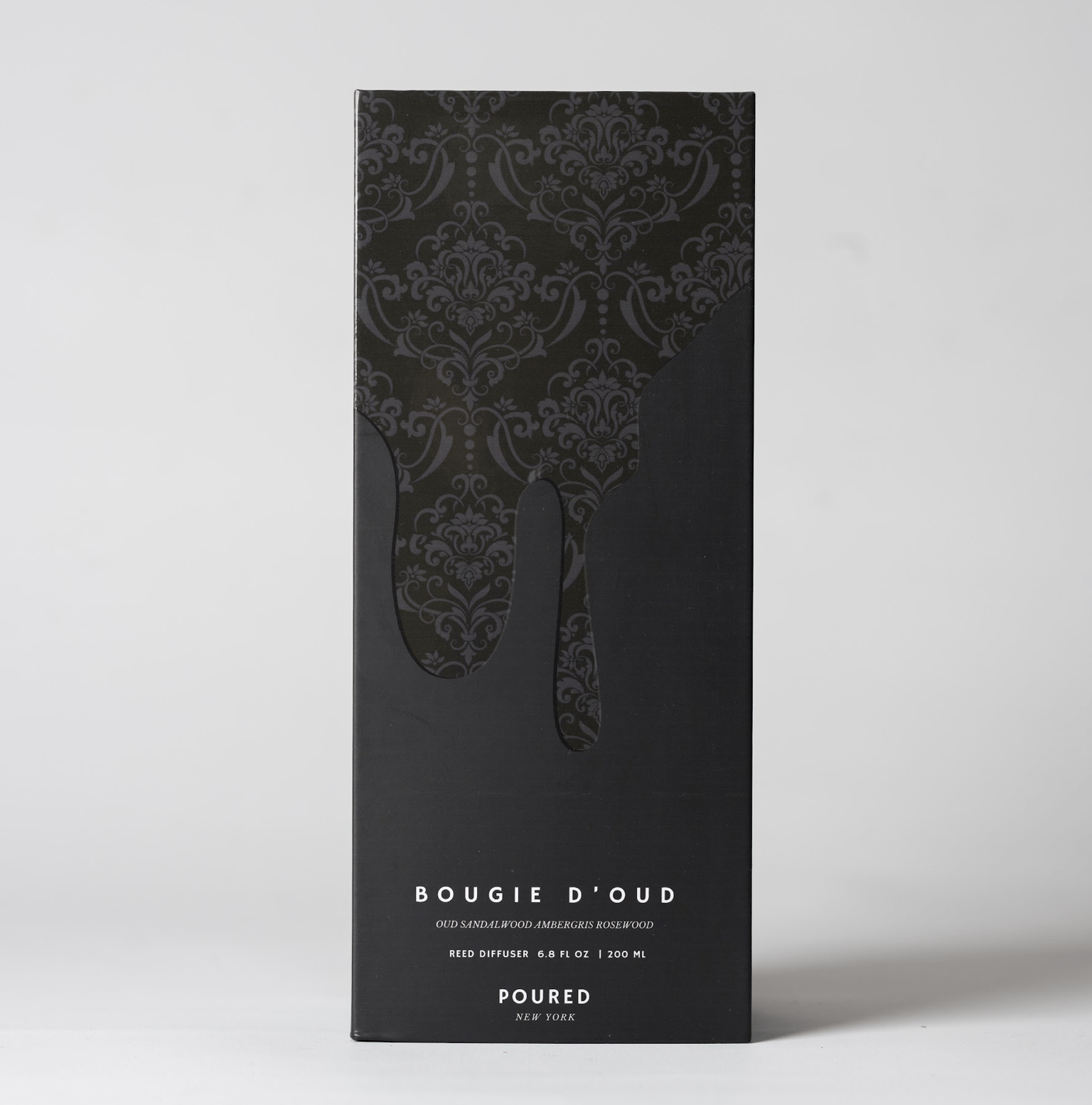 BOUGIE D'OUD - Hand blown glass Reed Diffuser - Box - Poured New York