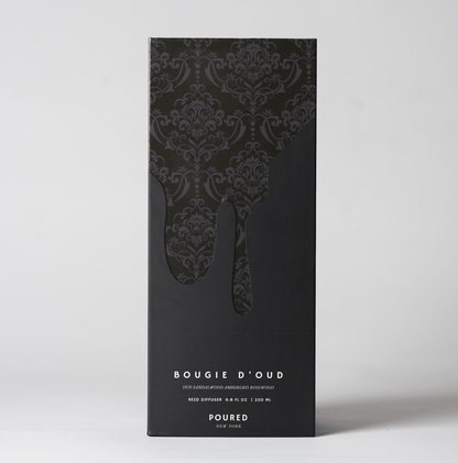 BOUGIE D'OUD - Hand blown glass Reed Diffuser - Box - Poured New York