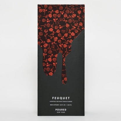 FEUQUET - Hand blown glass Reed Diffuser - Box - Poured New York