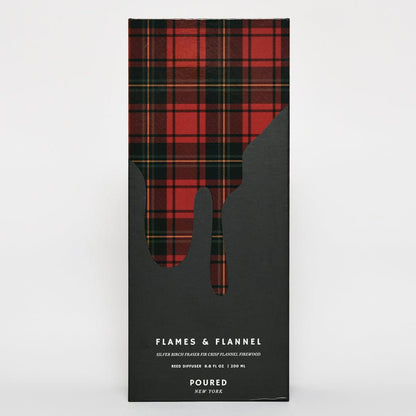 FLAMES & FLANNEL - Hand blown glass Reed Diffuser - Poured New York