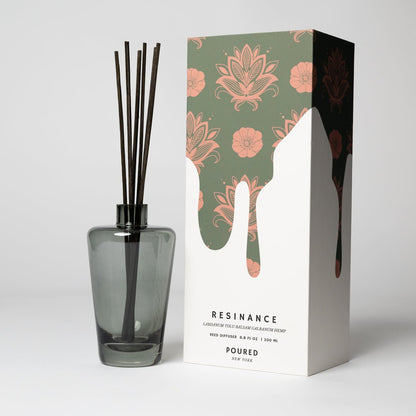 RESINANCE - Hand blown glass Reed Diffuser - Box - Poured New York